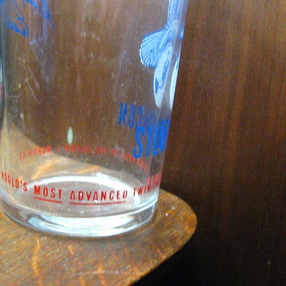 Eastern Airlines Silver Falcon 1950's Cocktail Glass - Picture 6 of 9